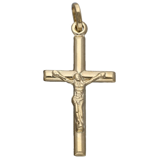 New 14ct Gold Crucifix Pendant