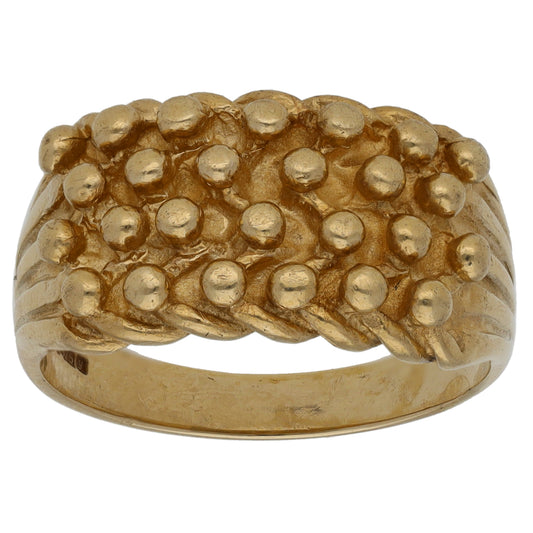 9ct Gold Keeper Ring Size T