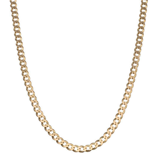 9ct Gold Curb Chain 18"