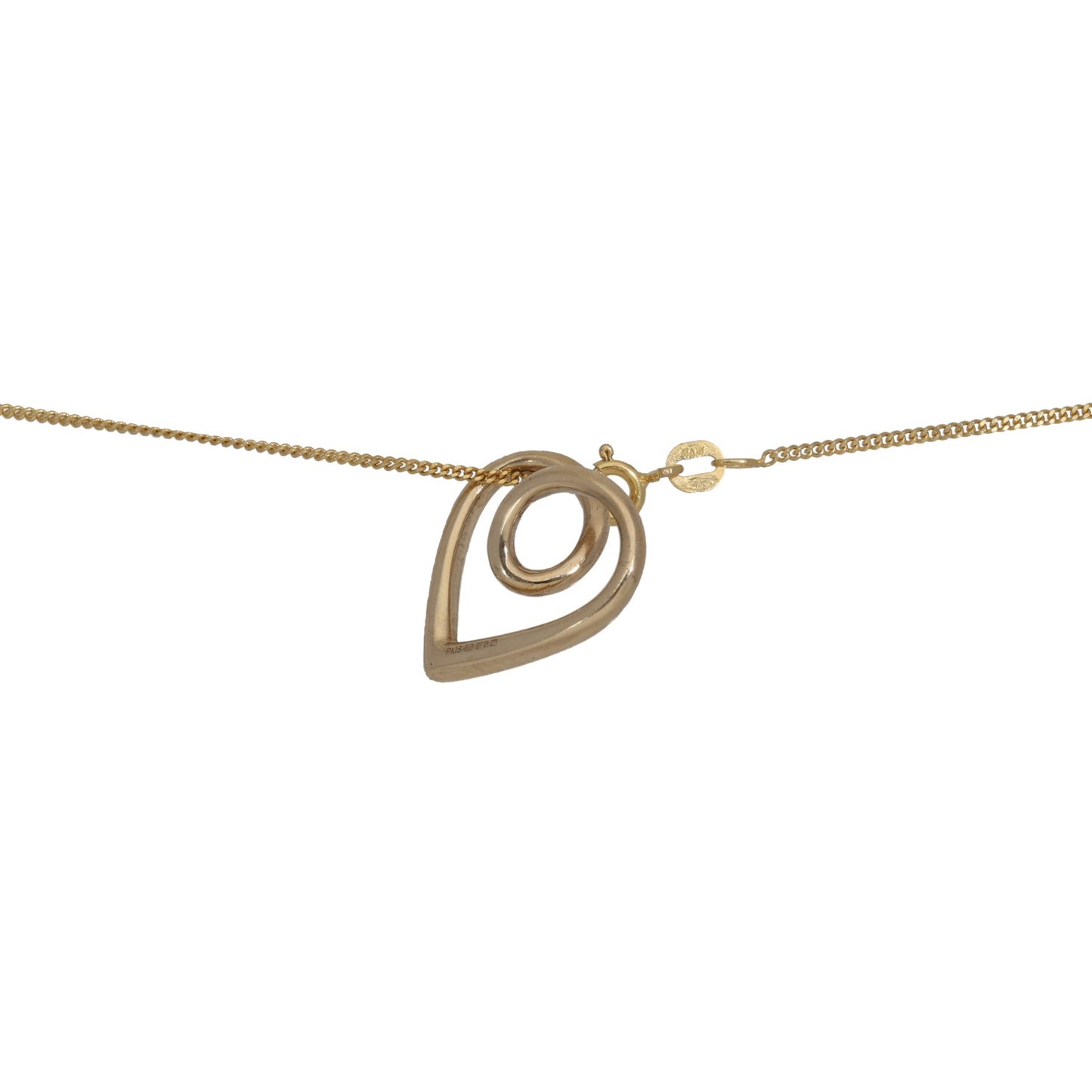 9ct Gold Heart Pendant With Chain