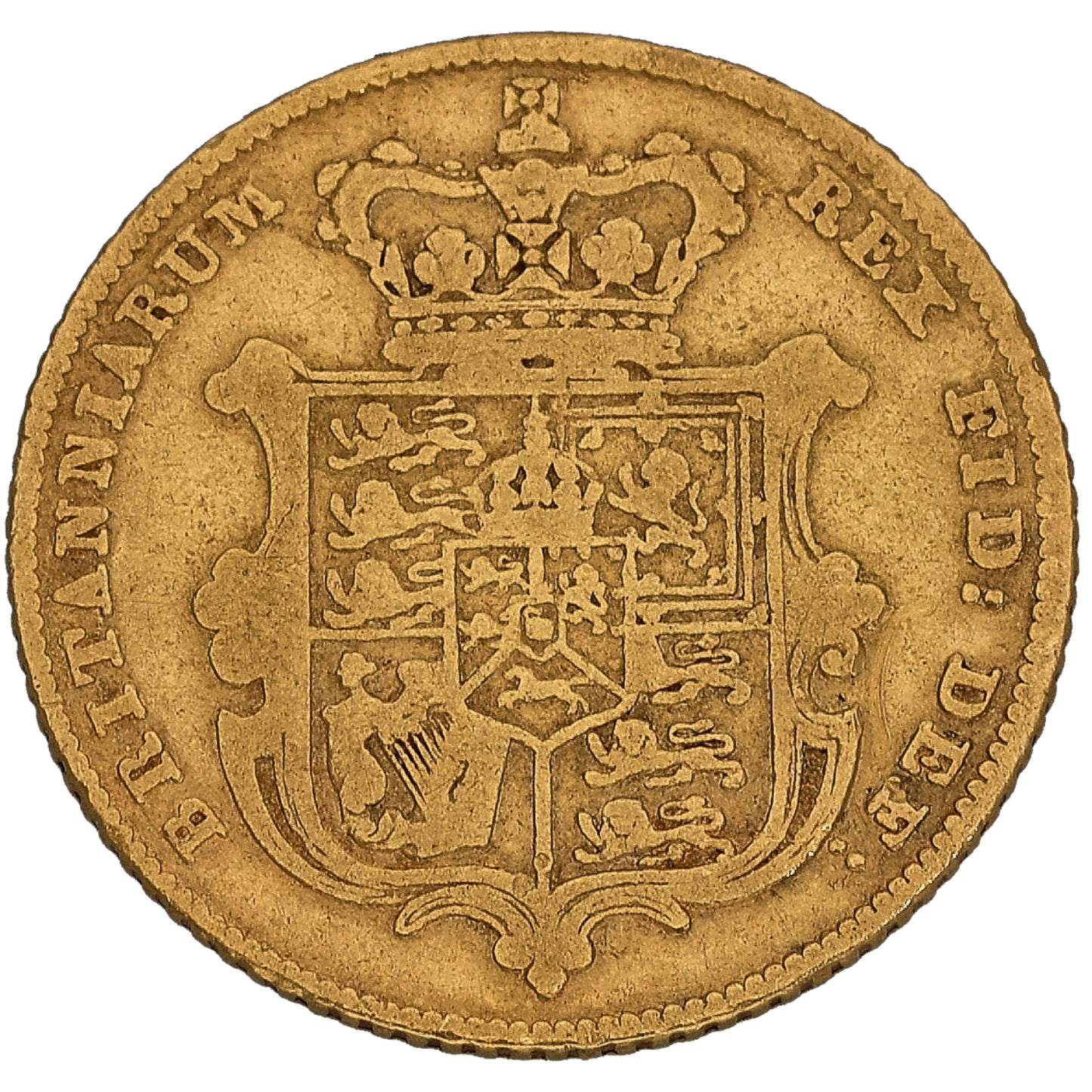 22ct Gold King George IV Half Sovereign Coin 1828