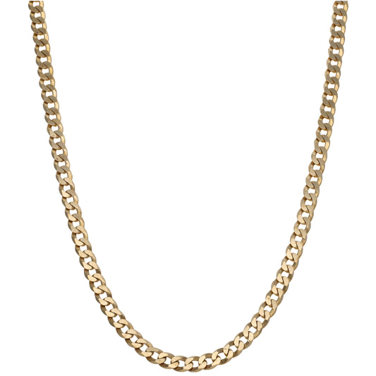 9ct Gold Curb Chain 18"