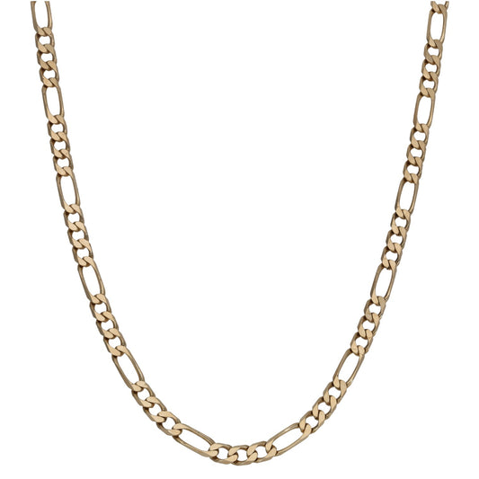 Gold Figaro chain necklace with interlocking oval links