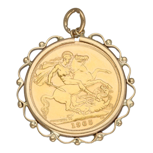 9ct Gold Coin Pendant