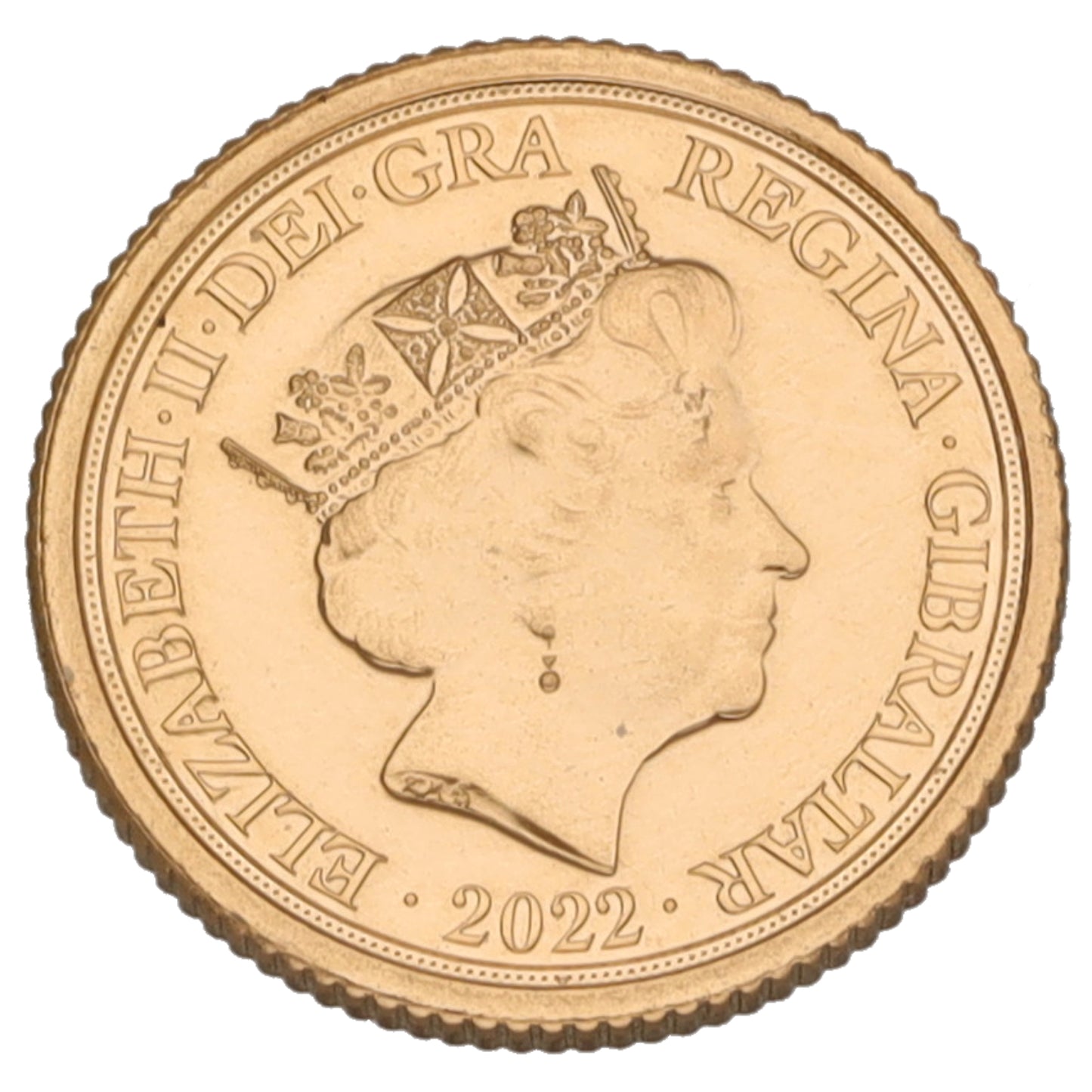 22ct Gold Queen Elizabeth II Quarter Sovereign Coin 2022