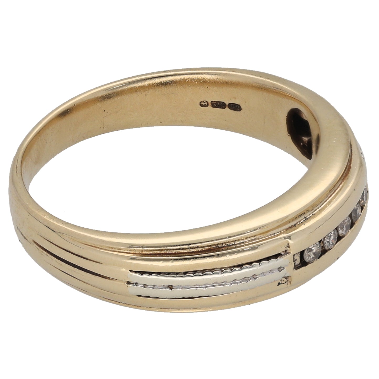 9ct Gold 0.05ct Diamond Alternative Ring Size R