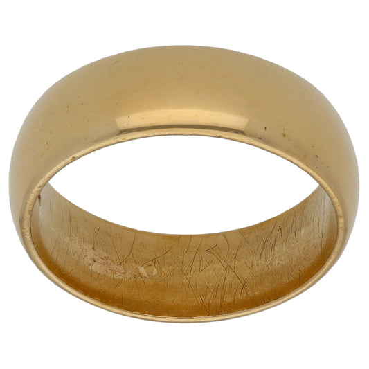 9ct Gold Plain Wedding Ring Size S