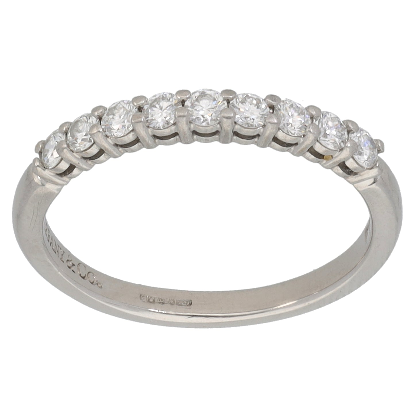 Platinum Tiffany & Co 0.18ct Diamond Half Eternity Ring