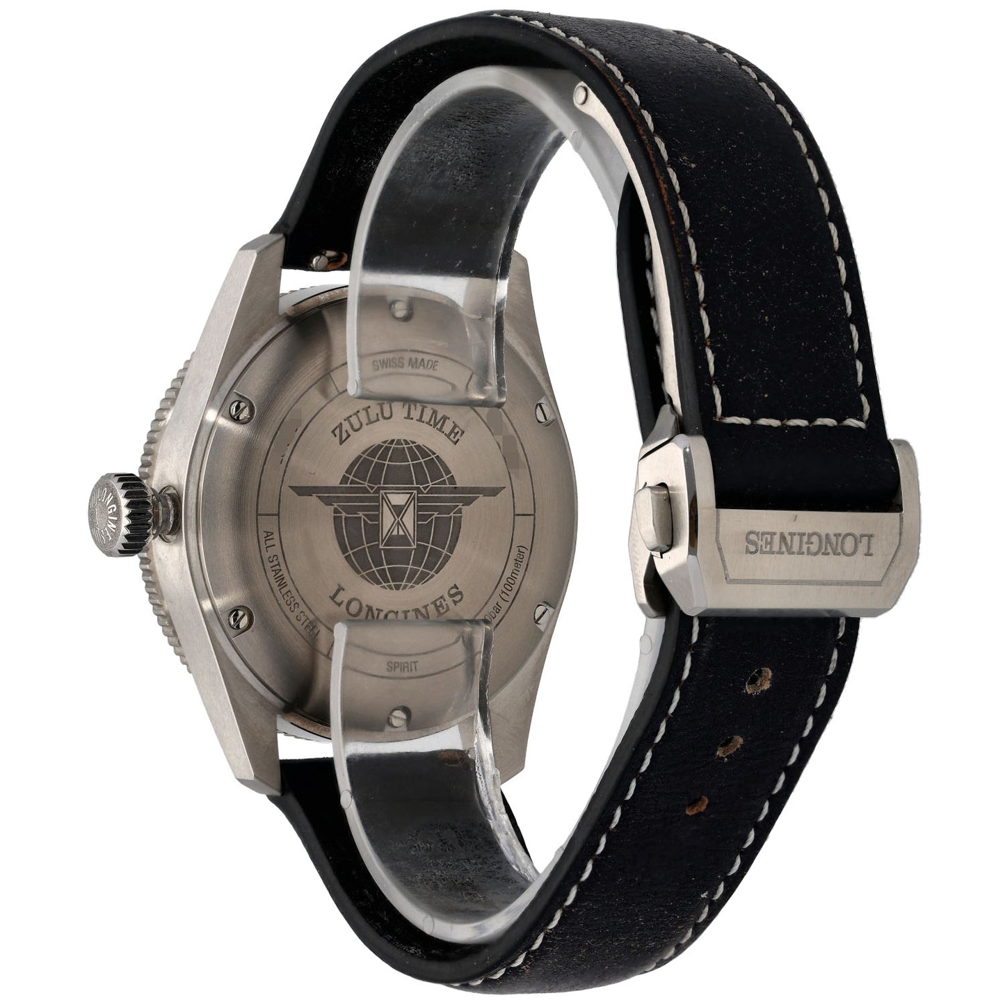 Longines Spirit Zulu Time L3.802.4 39mm Stainless Steel Watch