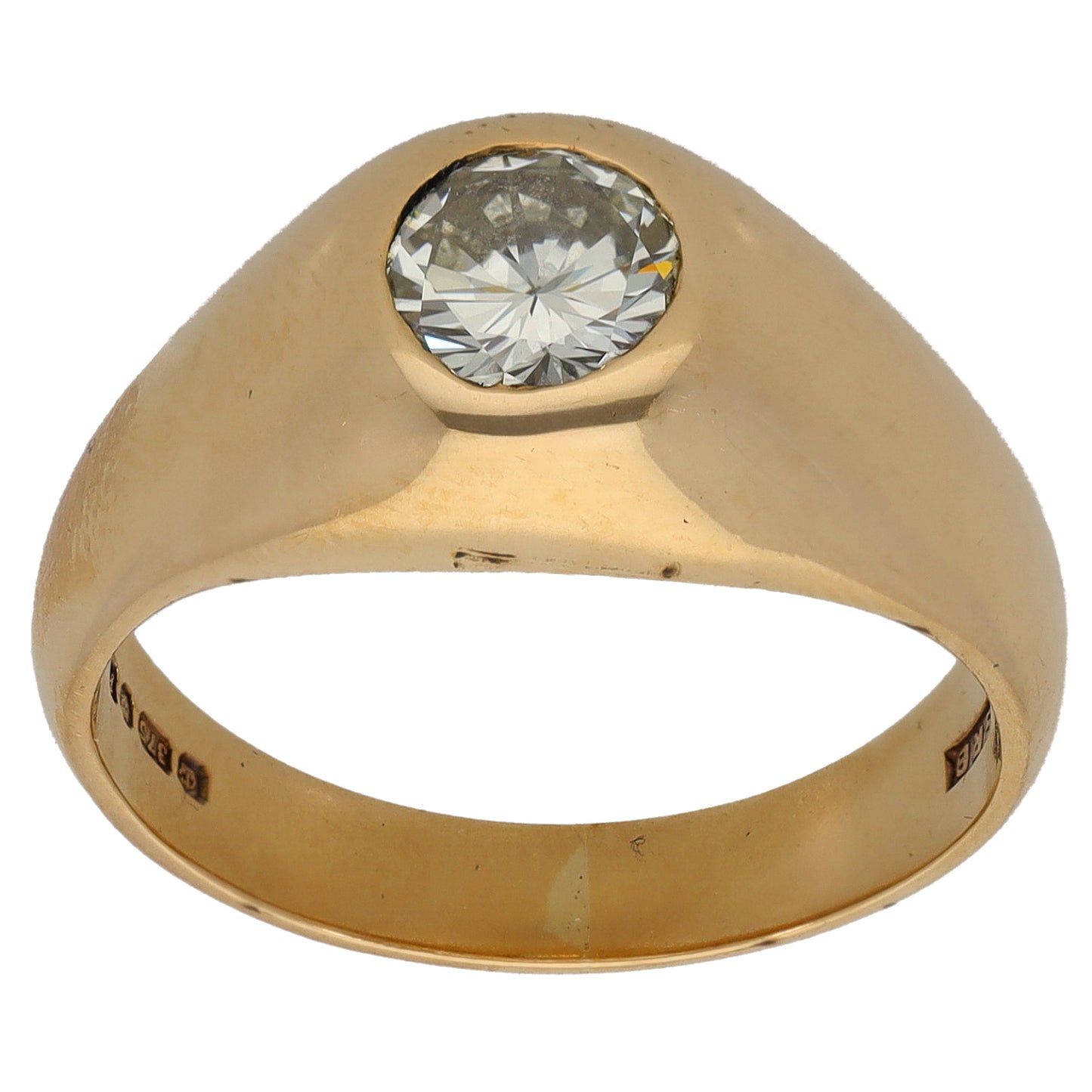 9ct Gold 0.90ct Diamond Solitaire Ring Size R
