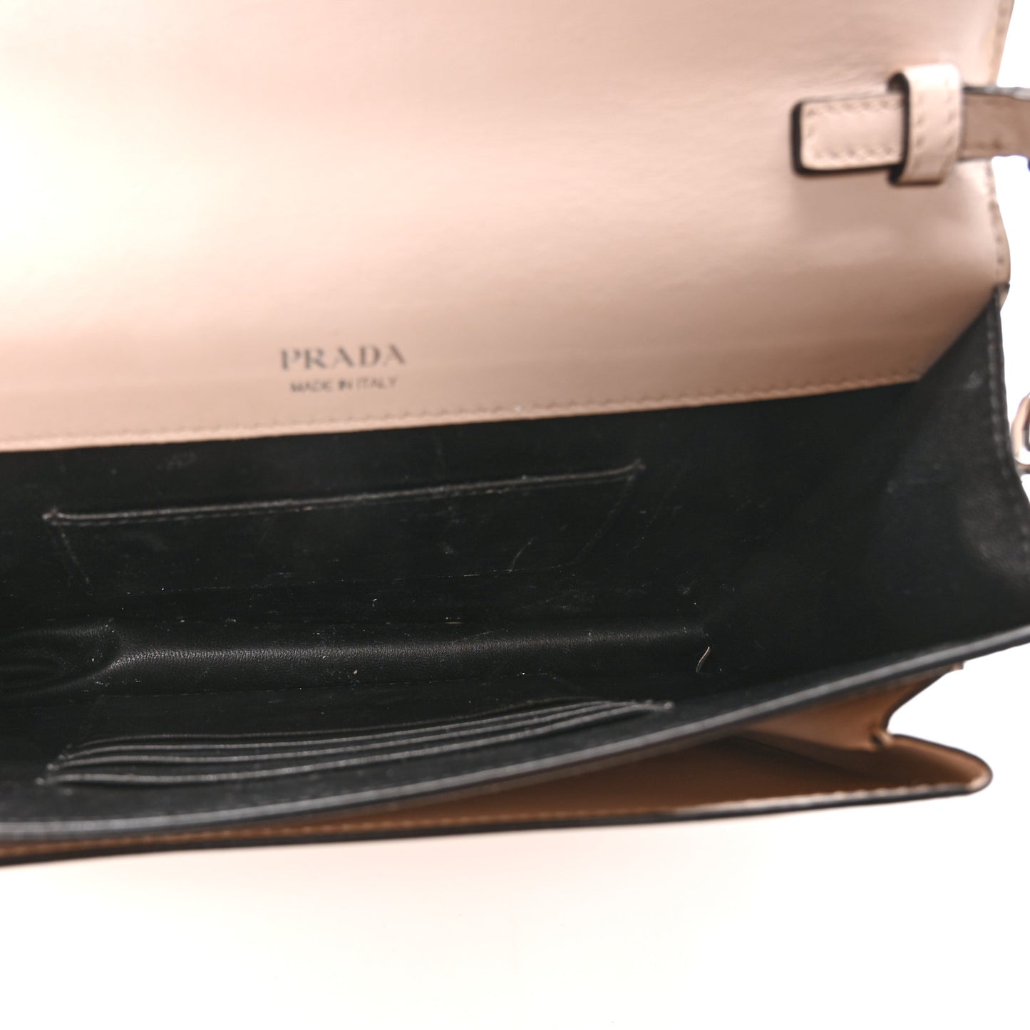 Prada Saffiano City Calfskin Mini Envelope Calfskin Leather Bag - Water Lily