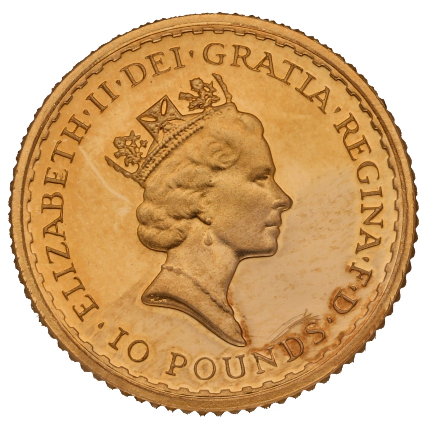 22ct Gold Queen Elizabeth II 1/10 OZ Britannia Coin 1987