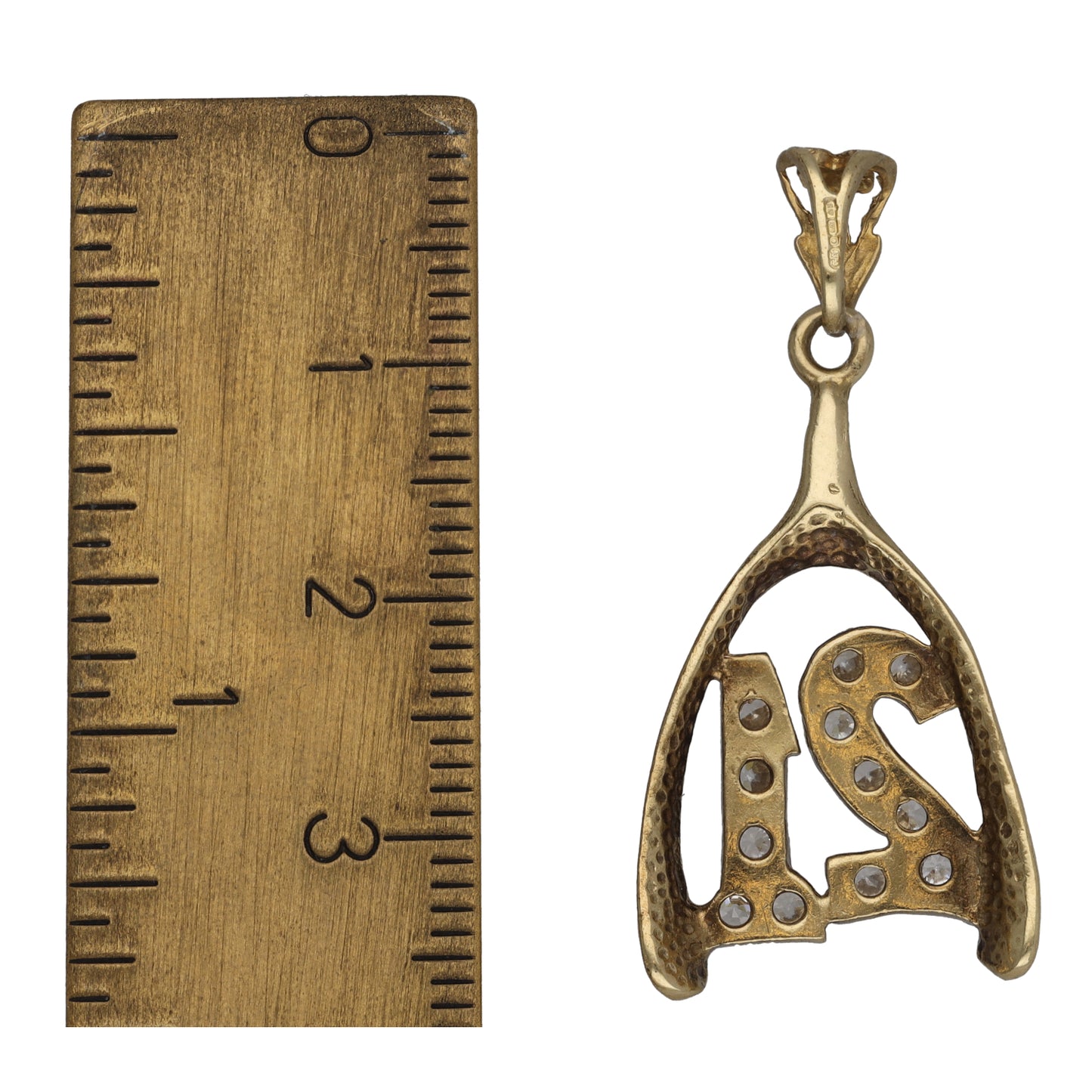 9ct Gold Cubic Zirconia 21 Pendant