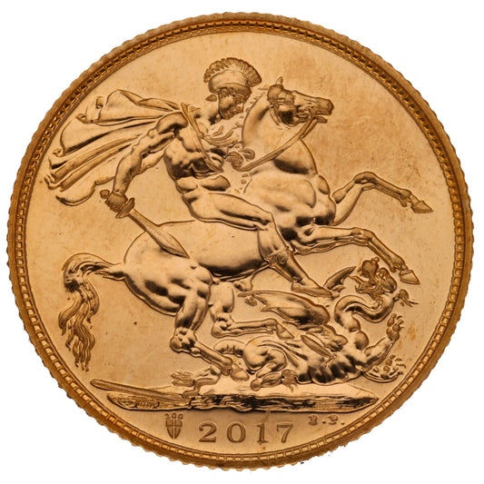 22ct Gold Queen Elizabeth II Full Sovereign Coin 2017