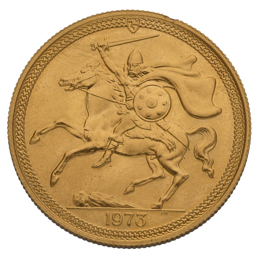 22ct Gold Isle Of Man Double Sovereign Coin 1973