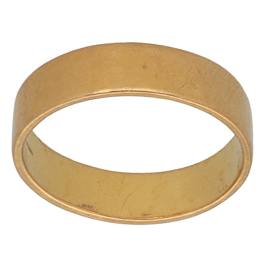 22ct Gold Plain Wedding Ring Size Q