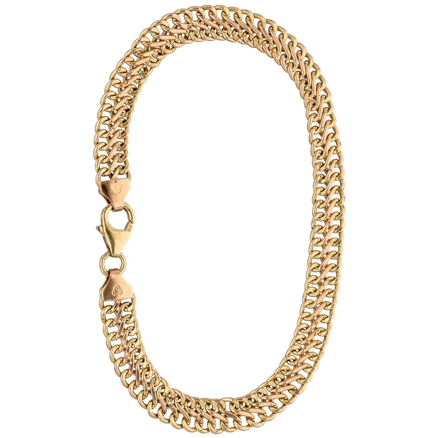 9ct Gold Double Curb Bracelet