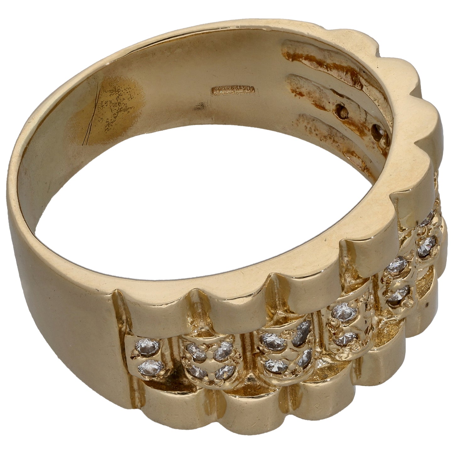 14ct Gold 0.64ct Diamond Alterntive Ring Size Z+7