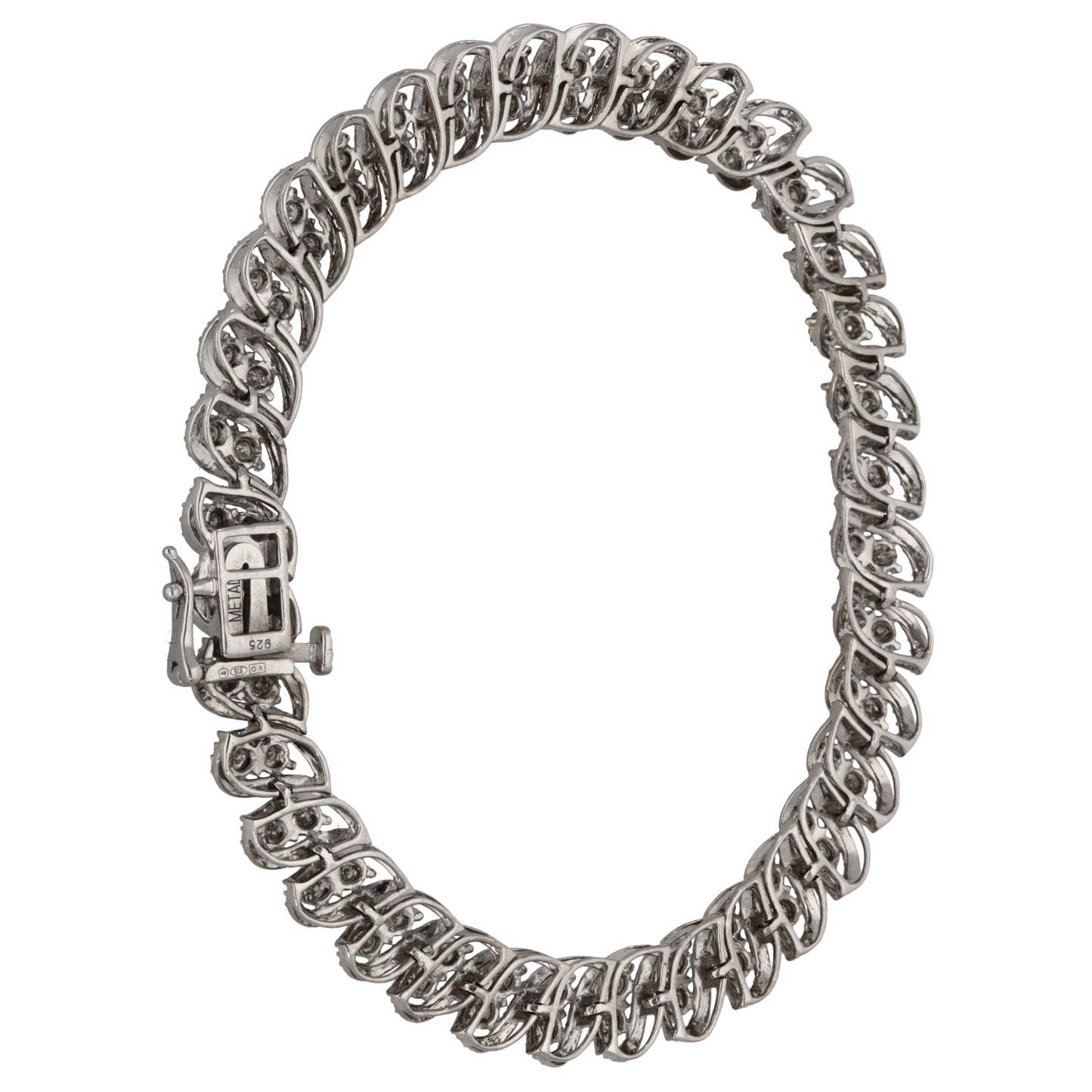 Sterling Silver 0.72ct Diamond Line/Tennis Bracelet