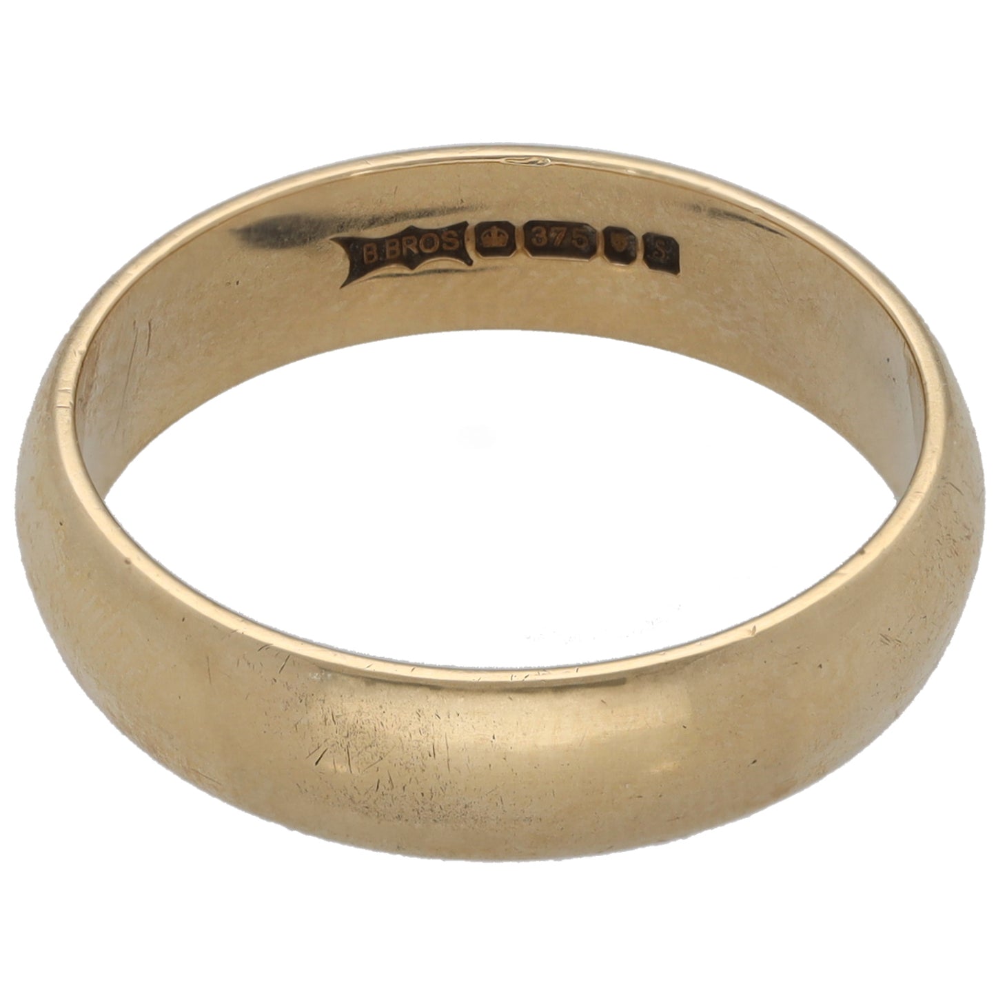 9ct Gold Plain Wedding Ring Size O