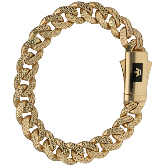 New 14ct Gold Diamond Cut Cuban Bracelet