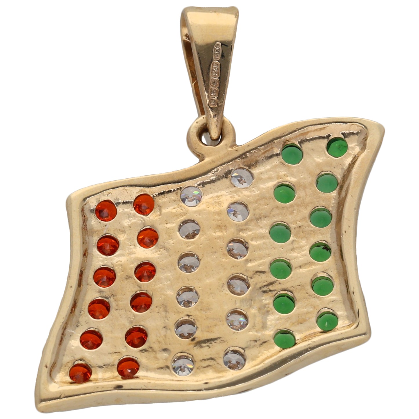 9ct Gold Imitation Italy Flag Pendant