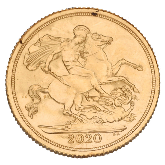 22ct Gold Queen Elizabeth II Full Sovereign Coin 2020
