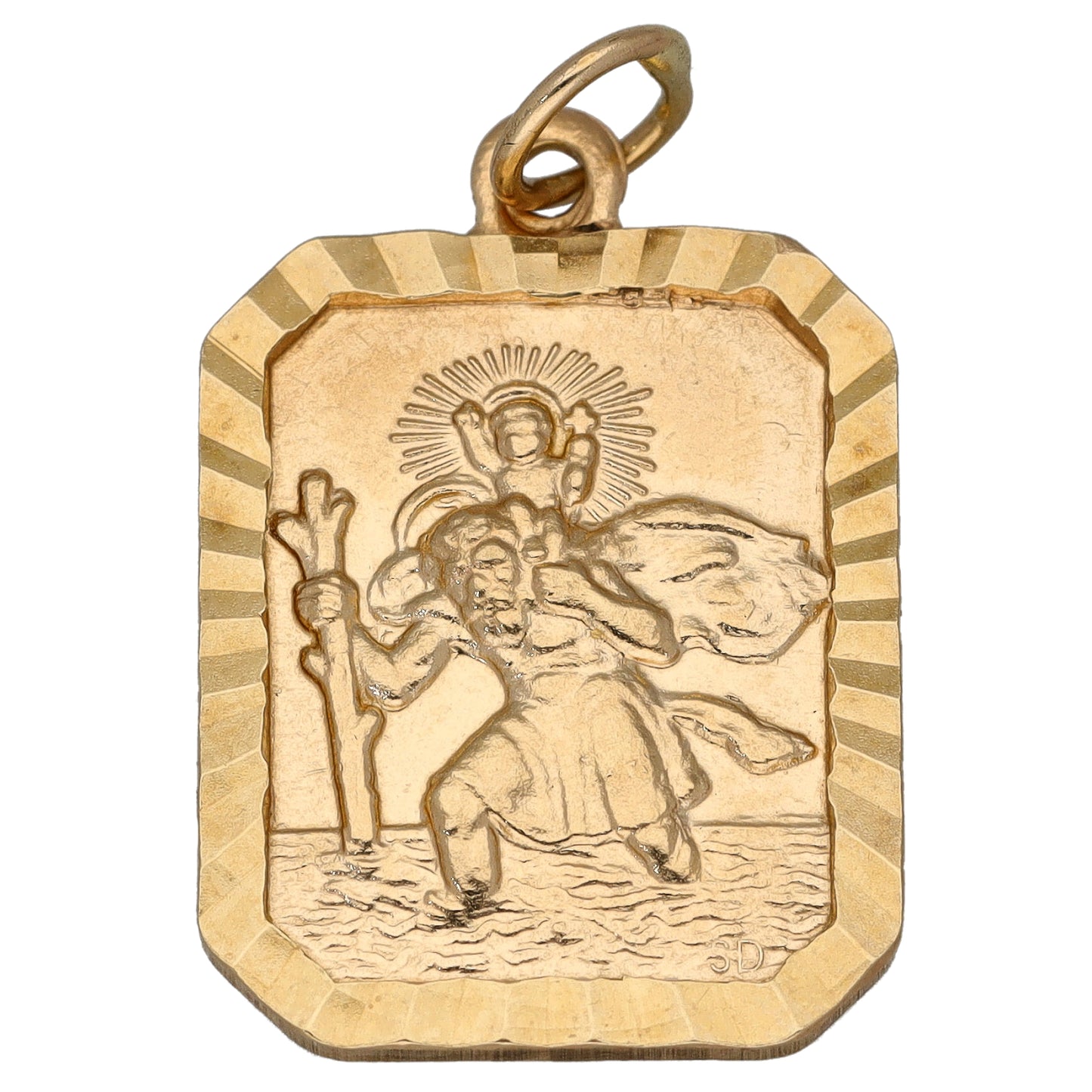 9ct Gold St Christopher Pendant