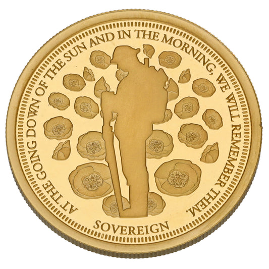 22ct Gold Century Of The Unknown Solider Full Sovereign Coin 2020