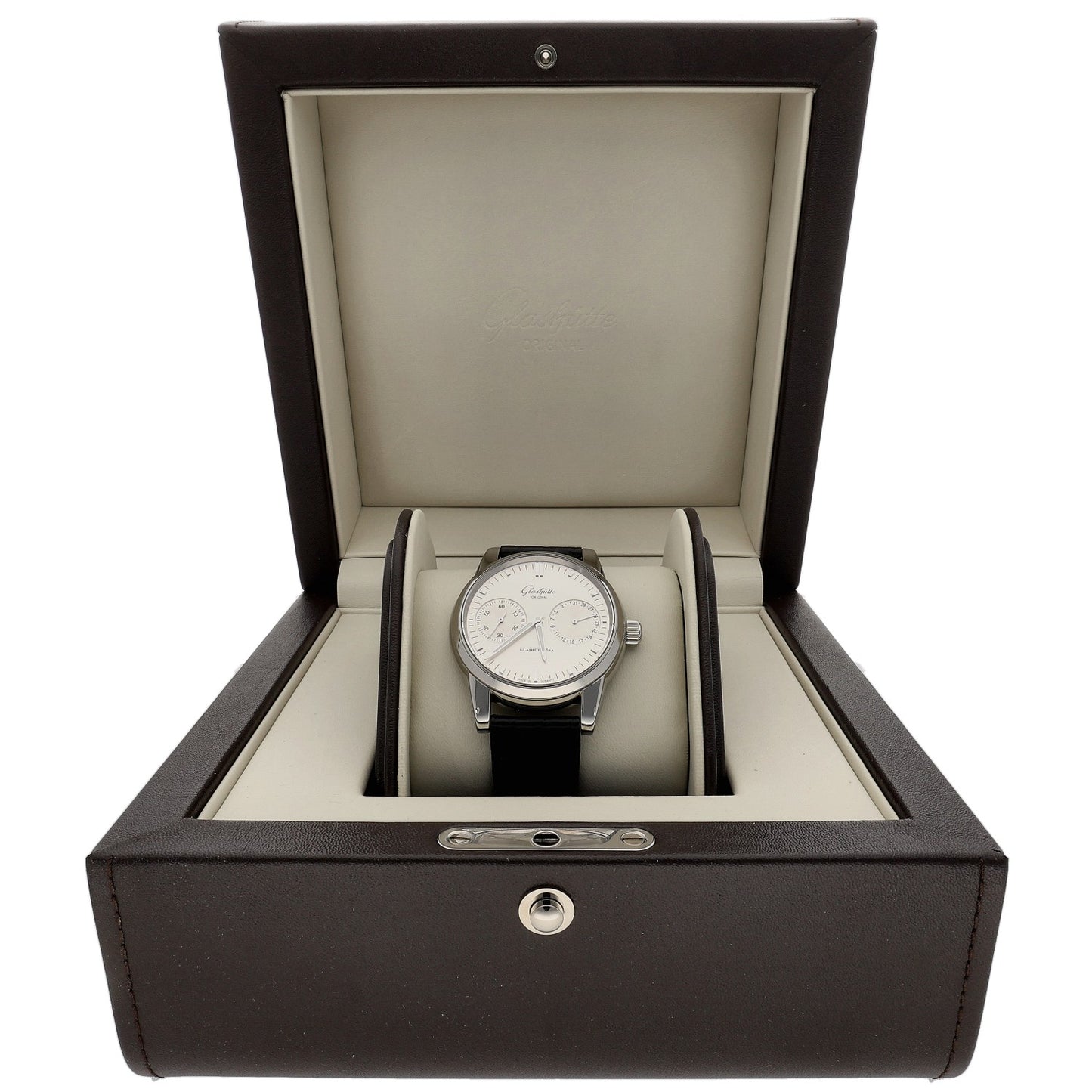 Glashütte Original Senator Hand Date 1.39.58.02.02.04 40mm Stainless Steel Watch