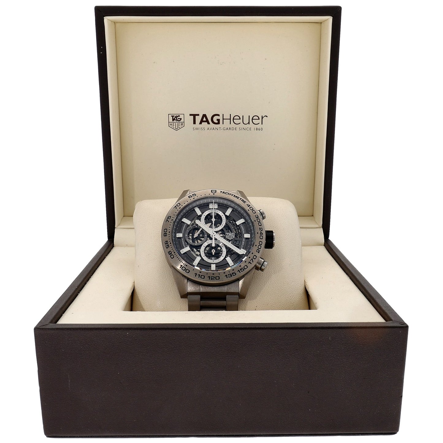 Tag Heuer Carrera CAR2A8A 45mm Titanium Watch