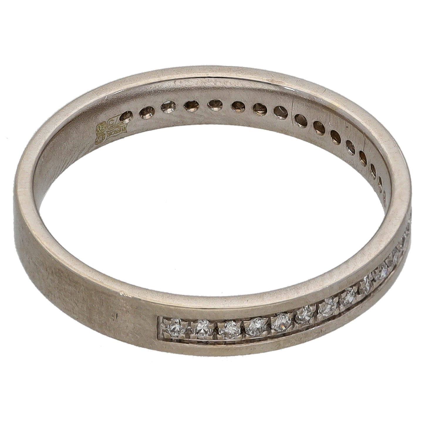 9ct White Gold 0.15ct Diamond Half Eternity Ring Size M