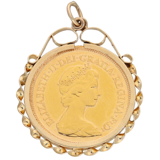 9ct Gold Half Sovereign Coin Pendant