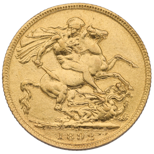 22ct Gold Queen Victoria Full Sovereign Coin 1892