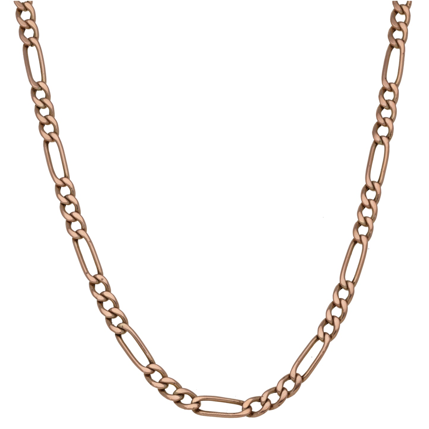 9ct Rose Gold Figaro Chain 18"