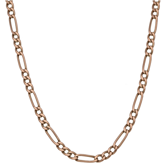 9ct Rose Gold Figaro Chain 18"