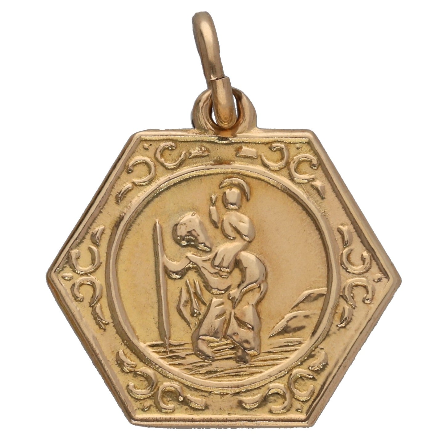 9ct Gold St Christopher Pendant