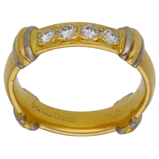 18ct Gold 0.20ct Diamond Alternative Ring Size K