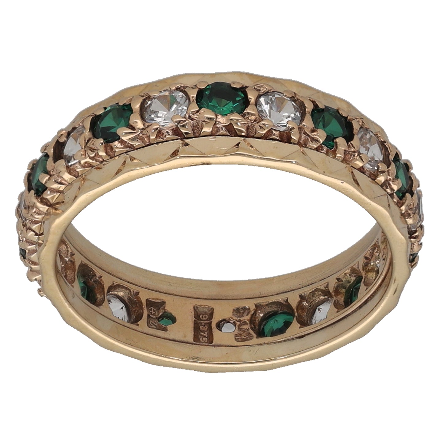 9ct Gold Imitation Eternity Ring Size K