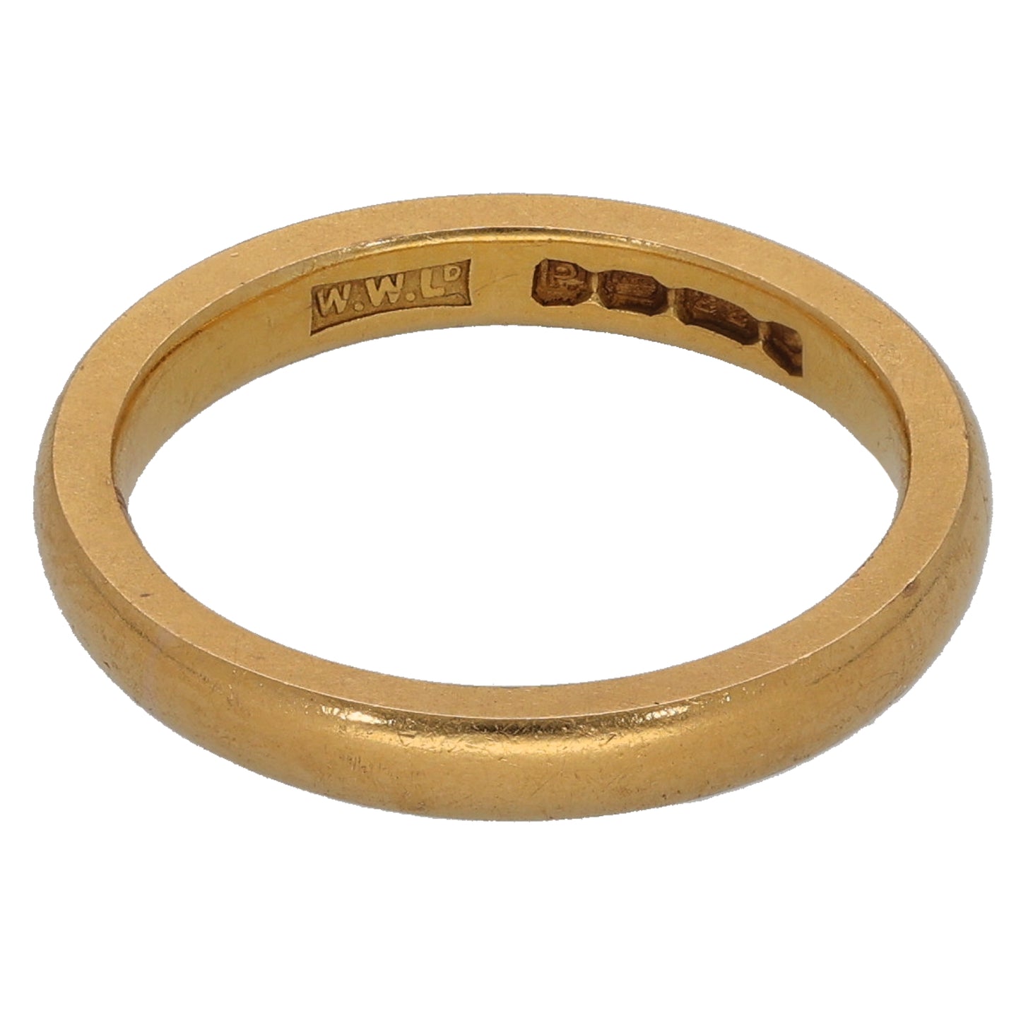 22ct Gold Shaped Wedding Ring Size K