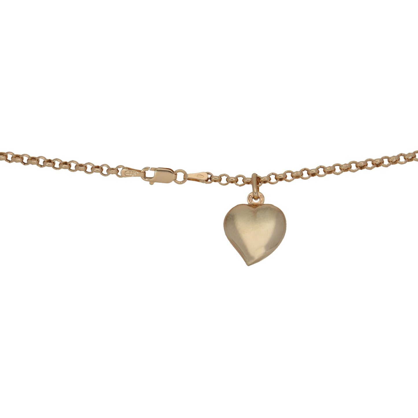 9ct Gold Heart Pendant With Chain