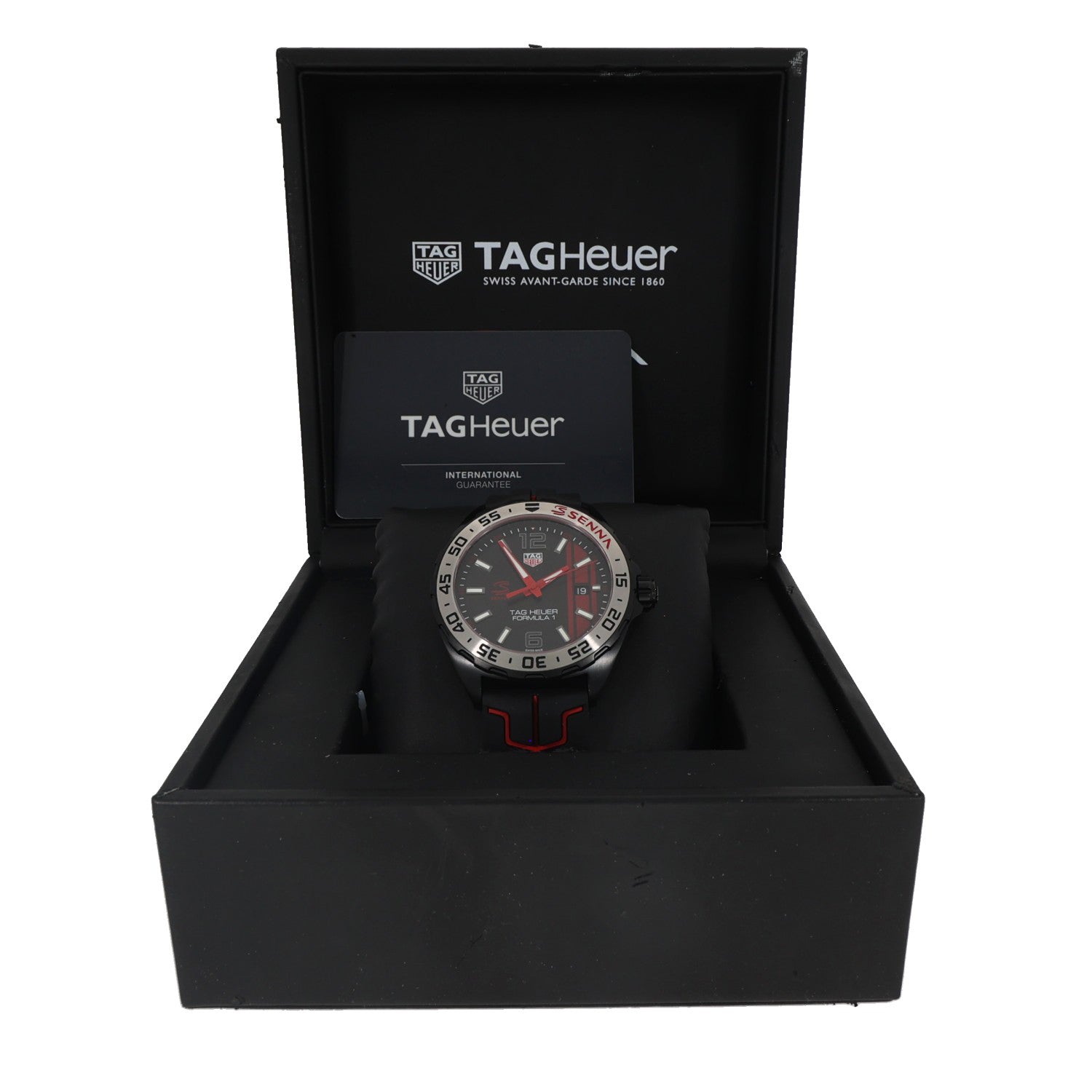Tag Heuer Formula 1 Ayrton Senna Special Edition WAZ1014, black and red dial, PVD Stainless steel