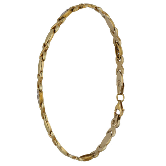 9ct Gold Cubic Zirconia Line/Tennis Bracelet