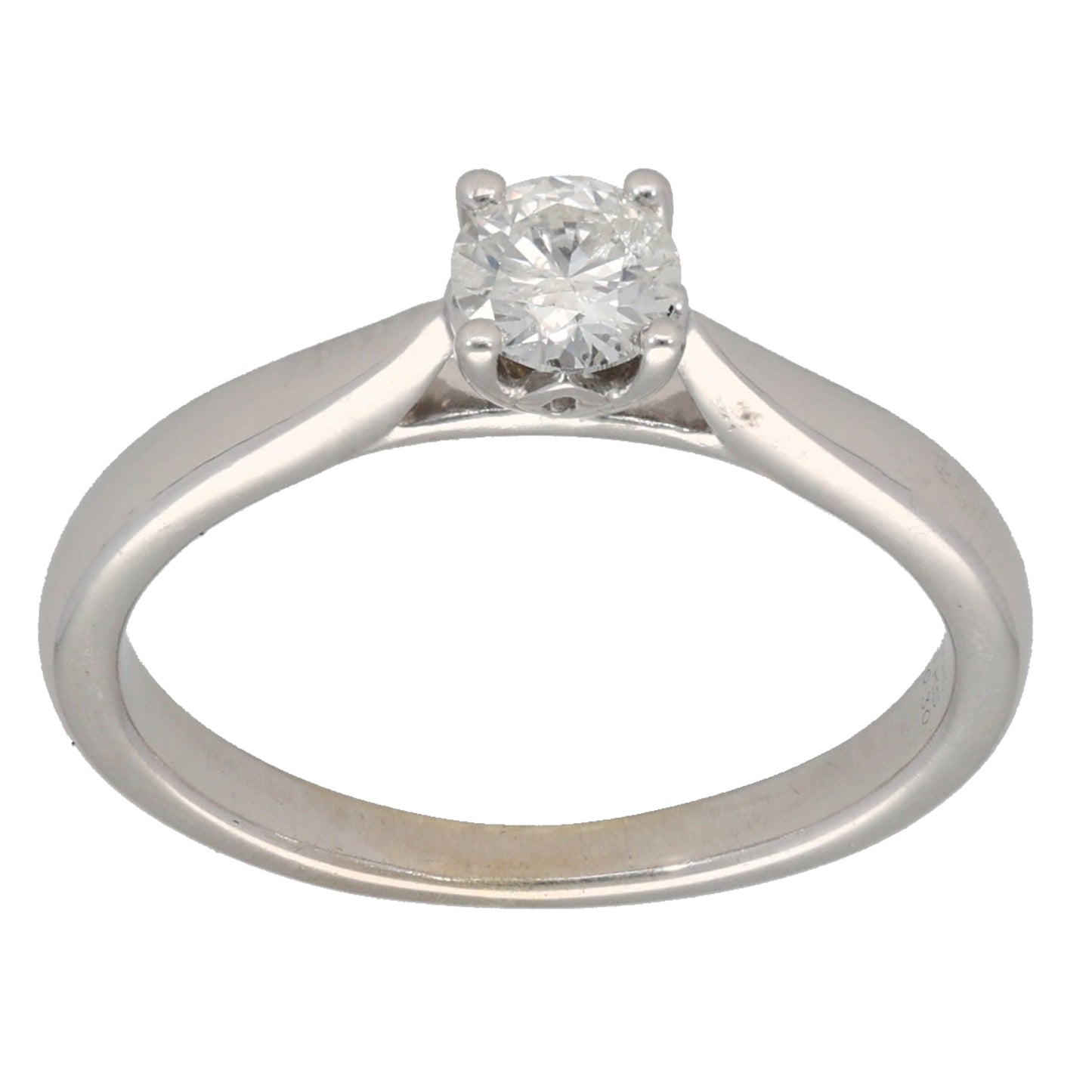 9ct White Gold 0.30ct Diamond Solitaire Ring Size K