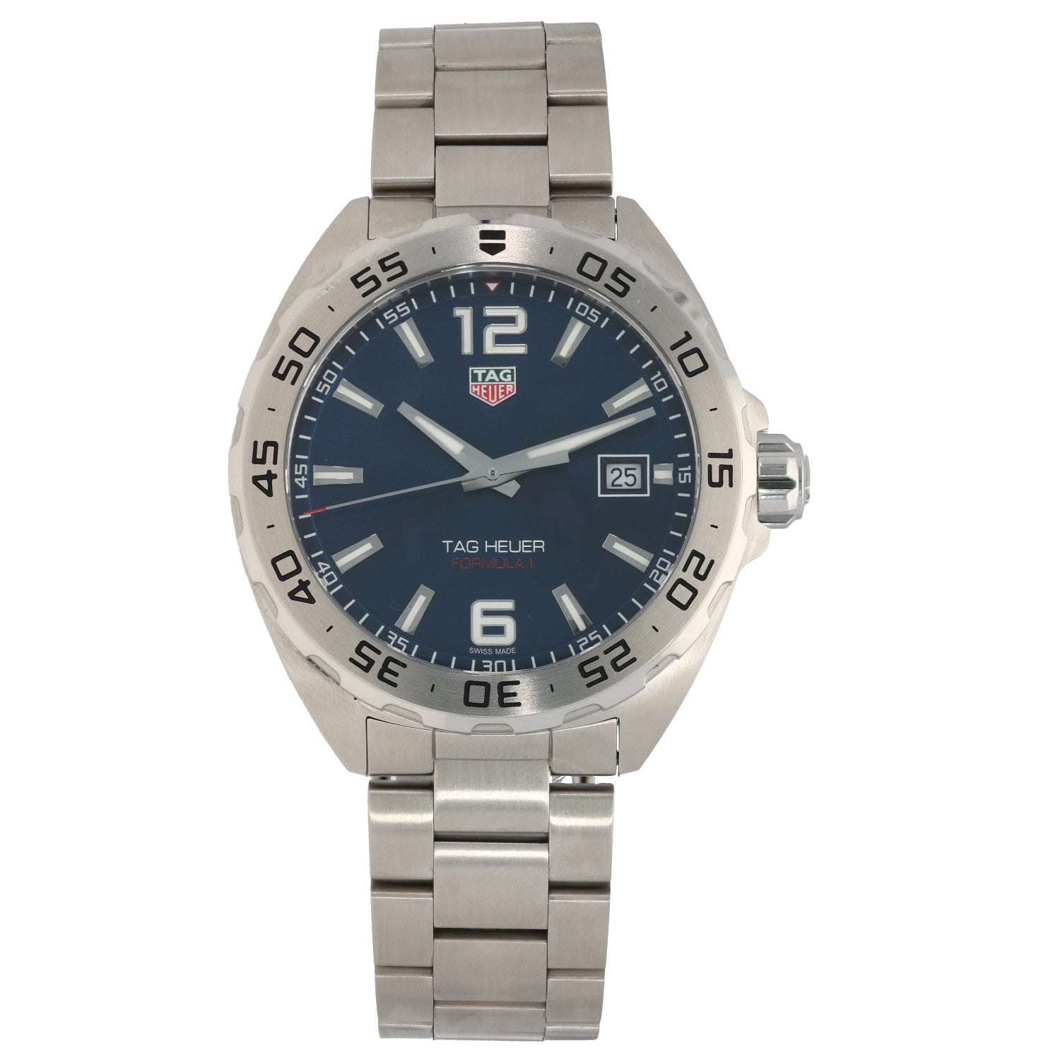 Tag Heuer Formula 1 WAZ1118, blue dial in 41mm stainless steel case and bracelet