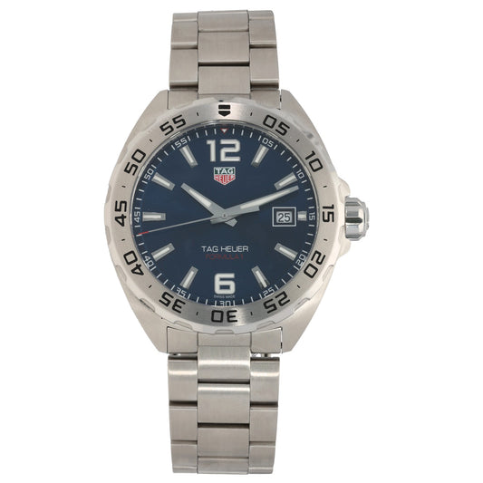 Tag Heuer Formula 1 WAZ1118, blue dial in 41mm stainless steel case and bracelet