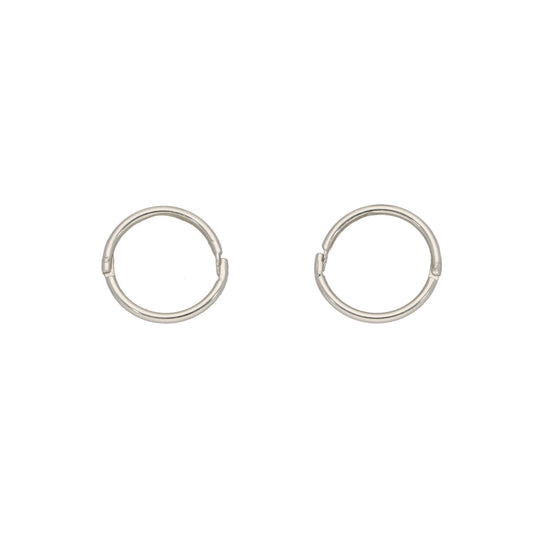 Sterling Silver Hinged Hoop Earrings