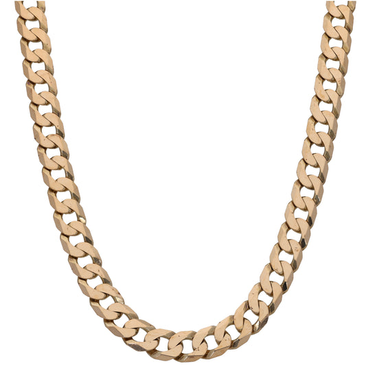 9ct Gold Curb Chain 18"