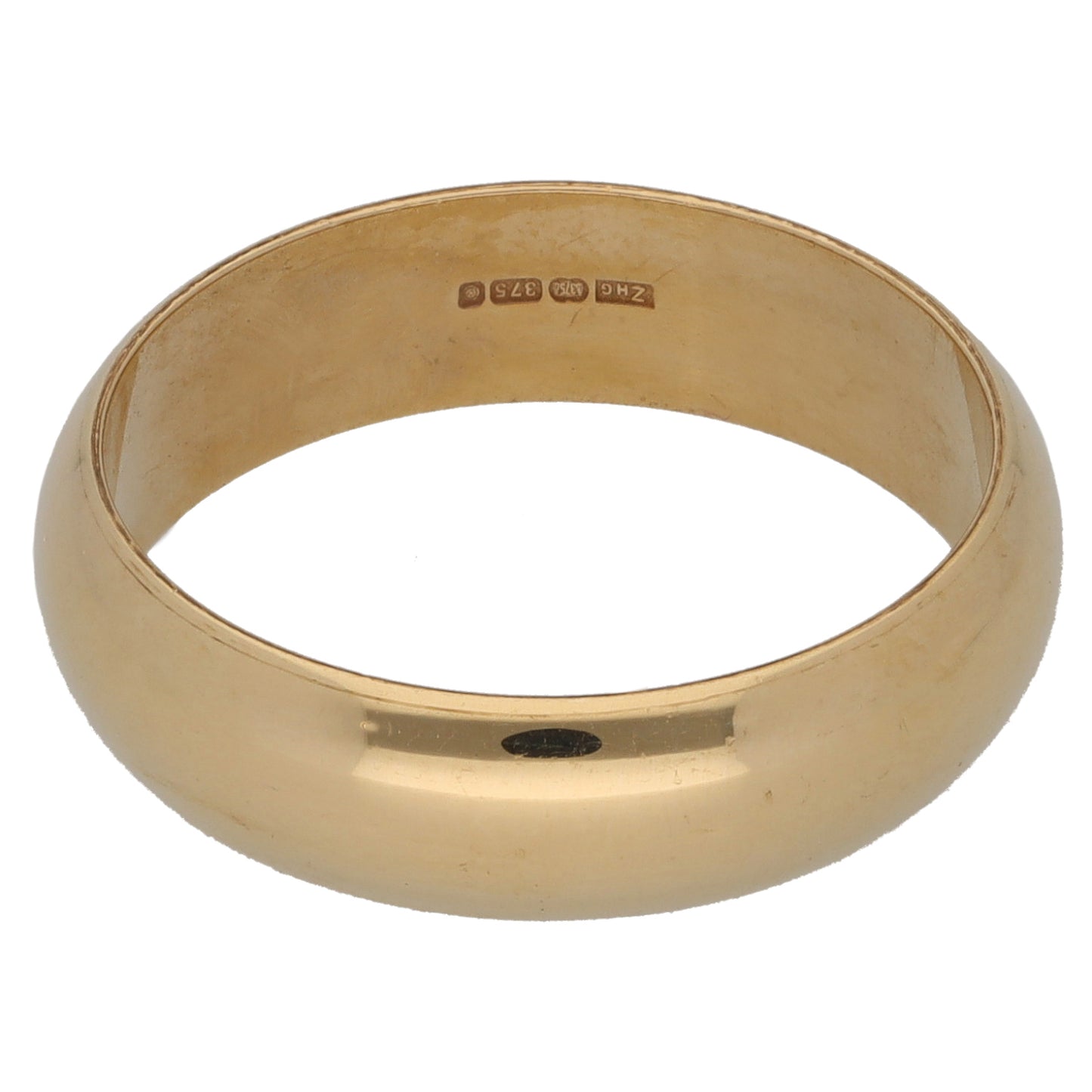 9ct Gold Plain Wedding Ring Size N