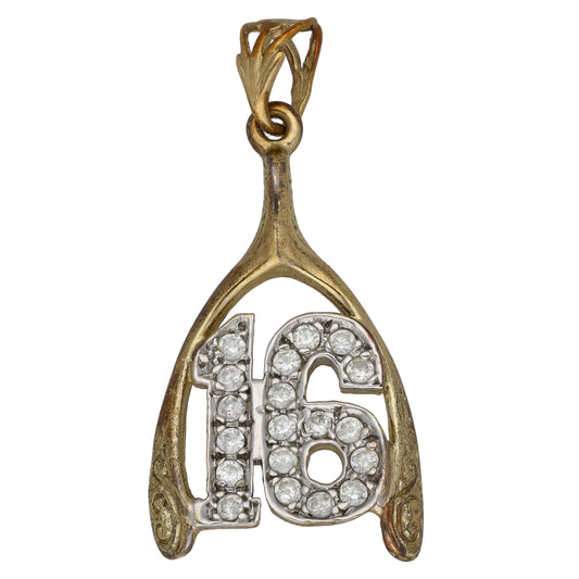 9ct Gold Cubic Zirconia Alternative Pendant